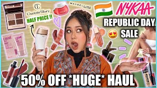 *HUGE* Nykaa Republic Day Sale 🇮🇳 50% OFF Haul 💕 BEST Products & Discounts | ThatQuirkyMiss