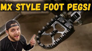 Kemimoto MX style foot pegs Install - Harley-Davidson FXR