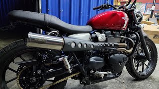 zard full scrambler triumph street twin 900 sound check and review