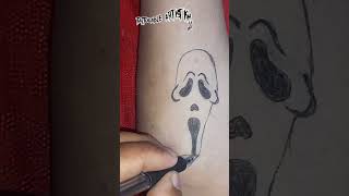 Ghost face tattoo #tattoos #shorts #youtubeshort