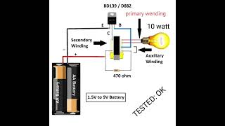 How to make a 12v to 220v Simple Powerfull inverter at home #shorts