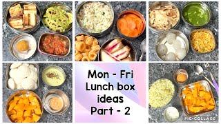 Monday to Friday school lunch box ideas | Healthy lunch box ideas for kids |