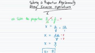 Solving Proportions