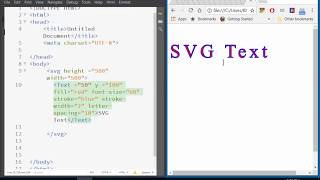 SVG Tutorials for beginners - 13: SVG Text Element