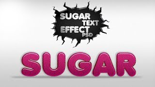 How to Make a Sugar Candy Text Effect photoshop | sugar text effect | text effect [PSD]