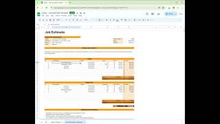 Vergo Job Estimate Template