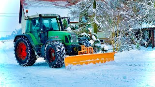 ☆ Pług śnieżny ☆ Fendt w Akcji ☆ Odśnieżanie Podwórka ☆ Fendt Vario 716 ☆ Zima 2021☆