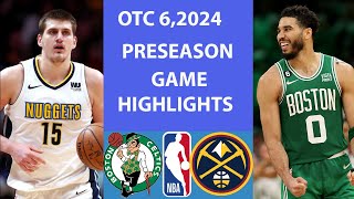 Celtics vs Nuggets GAME HIGHLIGHTS  | 2024 NBA PRESEASON