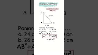 Teorema Pythagoras Matematika Kelas 8 SMP #shorts