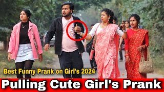 Pulling Cute Girl's Prank in Kolkata - Best Funny Prank on girls 2024 | The Crazy Infinity