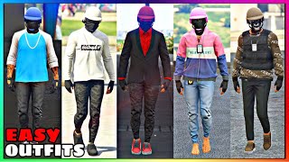 Top 5 Best Easy To Make Modded Colored BP Helmets Male Tryhard Outfits (GTA Online)