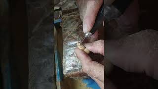 Wood chiseling pretty craft #shorts#carving#art #woodworking