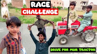 race Challenge for drive Mini Tractor 😍