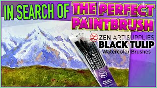 Black Tulip Watercolor Brushes  | #vegan #synthetic #zenartsupplies