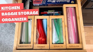 Bamboo Baggie Drawer Storage Holders Review -  Kitchen Drawer Organizer Set