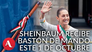 Claudia Sheinbaum en el Zócalo tras toma de protesta; entrega bastón de mando | 1/10/24