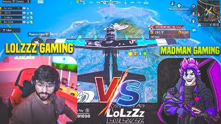 Intense HotDrop 4v4 Fight 2🫣 Times🥵 | LoLzZz Gaming Vs MadMan Gaming🚀 | New Video Dark2.0Gaming