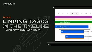 Linking tasks in a timeline with soft links or hard links