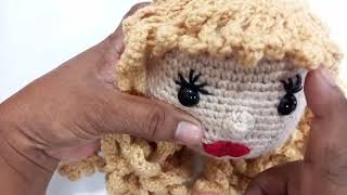 Crochet Girl Doll's Head, (Part 1)