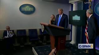 President trump just walked out of the news conference saying he had to leave for an emergency call.