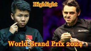 Ronnie O'Sullivan vs Zhou Yuelong Highlight World Grand Prix 2024 Snooker