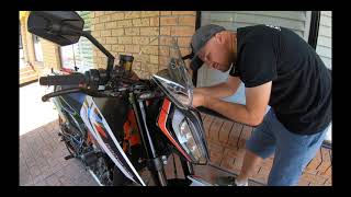 KTM Windschild Install on 890 Duke R