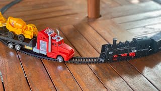 Mad Train Hit Tow Truck Excavator