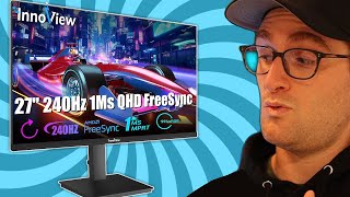 240Hz QHD Gaming Monitor for under $300! - InnoView INVCM708-02B Monitor Review