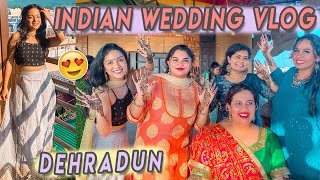 indian destination wedding in Dehradun | my bestie's Mehendi | almost missed my flight 😭 | Part 1