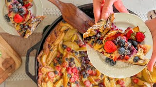 How To Make an Apple Berry German Pancake For Kids!