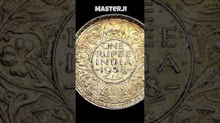 One Rupee Coin 1938 value 10000 Rs #Shorts