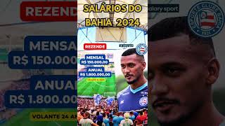 SALÁRIO DOS JOGADORES DO BAHIA 2024 ATUALIZADOS #shorts  #quantoganha #futebol #curiosidadesfutebol