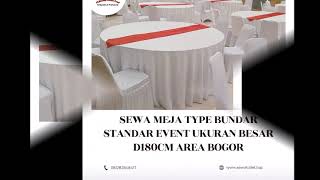 Sewa Meja Type Bundar Standar Event Ukuran Besar D180cm Area Bogor