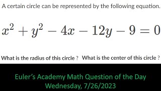 Math Question of the Day: Wednesday July 26th, 2023