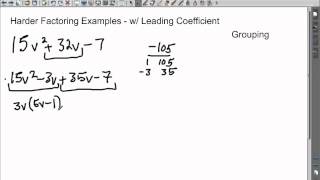 Harder Factoring Examples   Grouping