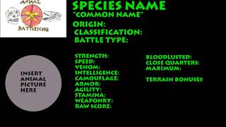 Animal Battlescore System: Create Your Own Profiles