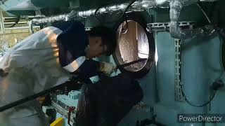 Cleaning of Main Engine Scavenging Under Piston