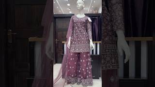 #shorts #bollywood style sharara suit 🤩#party wear three pieces set ✨#designer suits 💞||niyonika