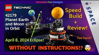 🌎🌓🌞 LEGO Technic Planet Earth and Moon in Orbit 42179 - Speed Build & Review WITHOUT INSTRUCTIONS!