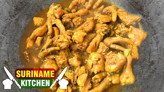 Surinaamse Hele Kip In Stukken Gehakt En In Masala Kerrie Gekookt | Whole Chicken Cooked In Masala