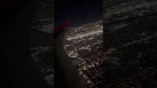 Aerial view of Los Angeles at night#touchdown #flightvideo #beautiful #panoramicview #shorts