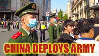 Chinese National Guard on the Streets of Shanghai