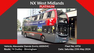 NX West Midlands 'Platinum' | Alexander Dennis Enviro 400MMC | 6956 (YX68USE) 'Lindsey Jillian'