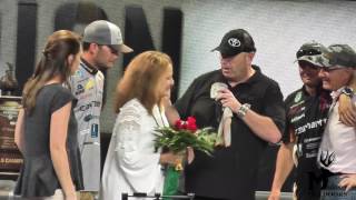 Jordan Lee's Family on Stage at Bassmaster  Classic