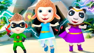 Super Heroes vs Monsters in the Cave | Funny Cartoon for Kids | Dolly and Friends 3D