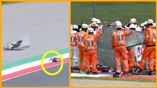 Terrifying MotoE Crash! 🚨 German Rider Lukas Tulovic Unconscious on the Track! 😱🏍️