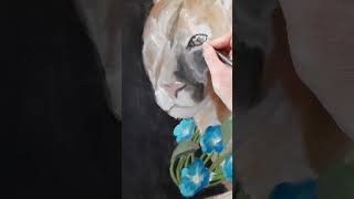 Relax and watch me draw a cougar eye with pastels! #shortsvideo #shorts #relaxing #art #drawing