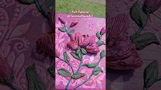 How To Paint Textured Flower Sculpture Art | Sculpture Painting