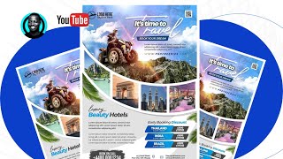 Travel Tour Business Flyer Design in Pixellab