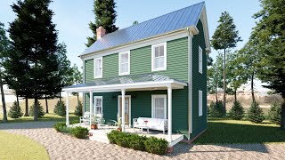 32x16ft (10 x 5m) Step Inside: A 30x16ft Farmhouse with a Classic Touch | Small House Design